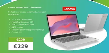 Aanbieding: Lenovo IdeaPad Slim 3 Chromebook