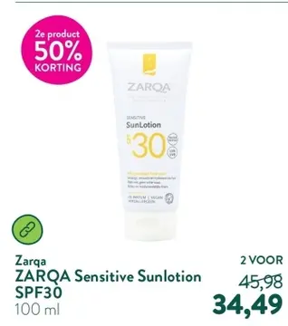 Aanbieding: ZARQA Sensitive Sunlotion SPF30