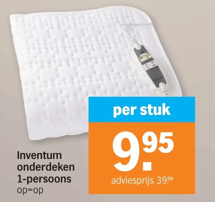 Aanbieding: Inventum onderdeken 1-persoons