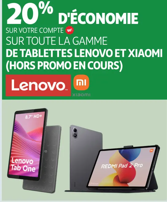 Offre: Tablettes