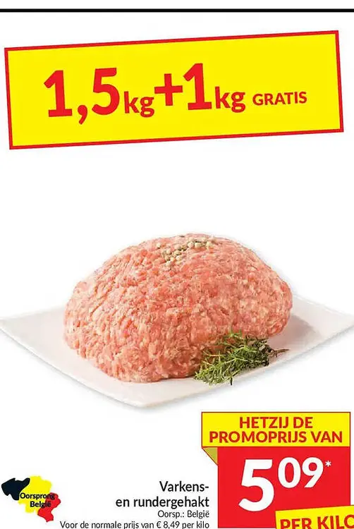 Promotie: Varkens- en rundergehakt