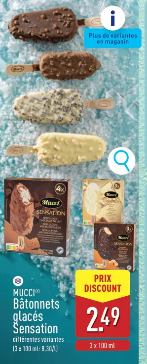 Offre: Bâtonnets glacés Sensation