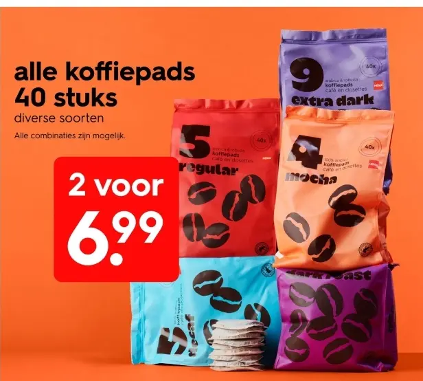 Aanbieding: Alle koffiepads