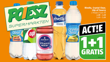 Aanbieding: Rivella , Crystal Clear , 7Up of Sourcy 