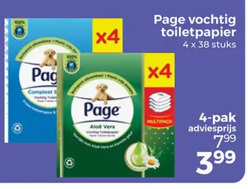 Aanbieding: Page vochtig toiletpapier