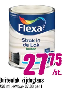 Aanbieding: FLEXA Strak in de lak buitenlak zijdeglans RAL 9010 750 ml