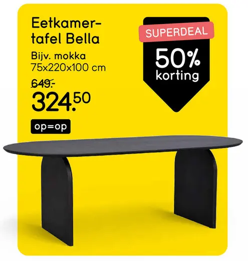 Aanbieding: Eetkamertafel Bella