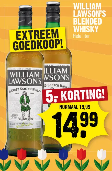Aanbieding: William lawson's blended whisky