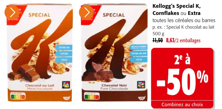 Offre: Special K Chocolat Au Lait