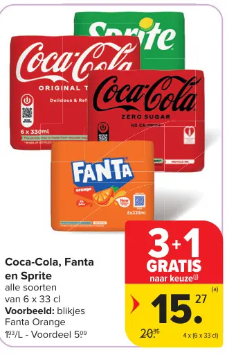 Promotie: Coca-Cola, Fanta en Sprite