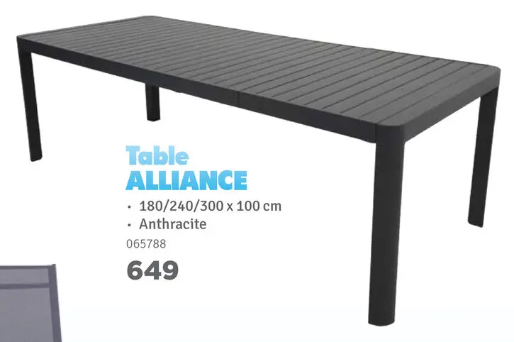 Offre: Table ALLIANCE