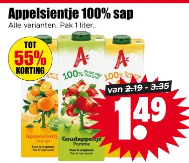 Aanbieding: Appelsientje 100% sap