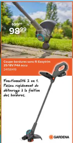 Offre: Coupe-bordures sans fil Easytrim