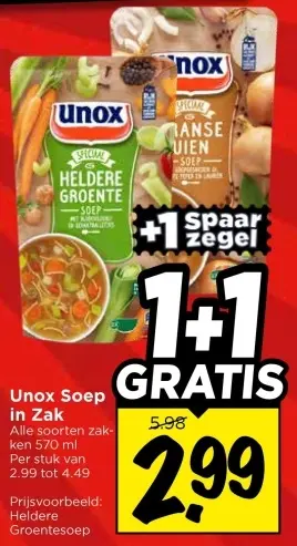 Aanbieding: Soep in Zak