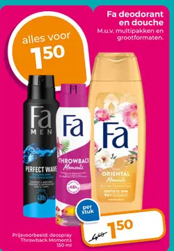 Aanbieding: Fa deodorant en douche