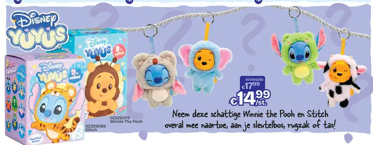 Promotie: Disney YUYUS Winnie the Pooh en Stitch