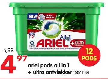 Aanbieding: ariel pods all in 1 + ultra ontvlekker