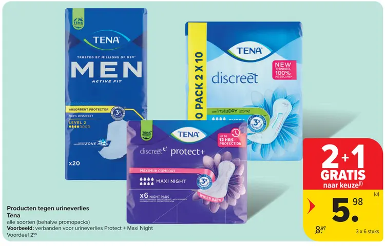 Promotie: Producten tegen urineverlies