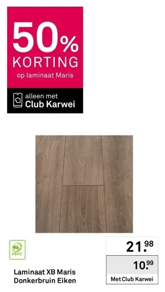 Aanbieding: Laminaat XB Maris Donkerbruin Eiken