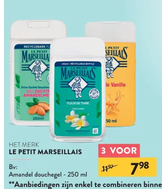 Promotie: Le Petit Marseillais Amandel douchegel