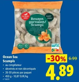 Offre: Reuzen garnalen/Scampi