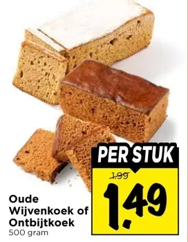 Aanbieding: Oude Wijvenkoek of Ontbijtkoek