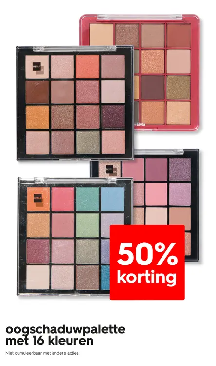 Promotie: Oogschaduwpalette met 16 kleuren