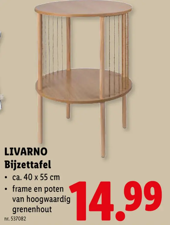 Promotie: Bijzettafel