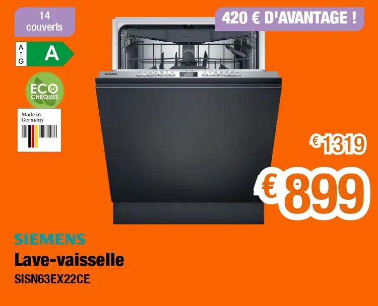 Offre: Lave-vaisselle