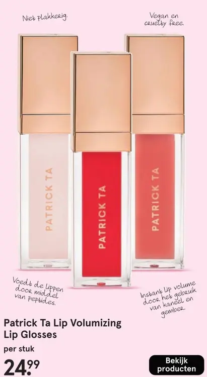 Aanbieding: Patrick Ta Lip Volumizing Lip Glosses