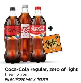 Aanbieding: Coca-Cola regular, zero of light
