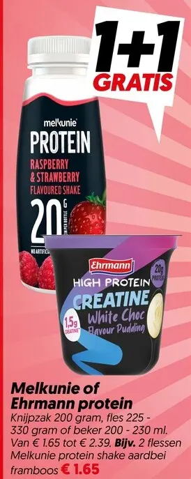 Aanbieding: Melkunie of Ehrmann protein