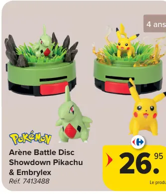 Offre: Arène Battle Disc Showdown Pikachu & Embrylex