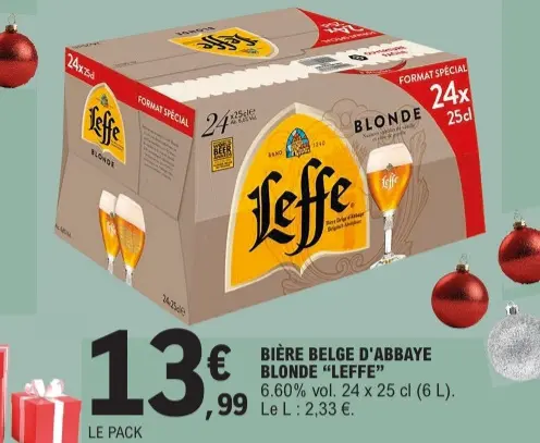 Promotie: Bière belge d'abbaye blonde "Leffe"