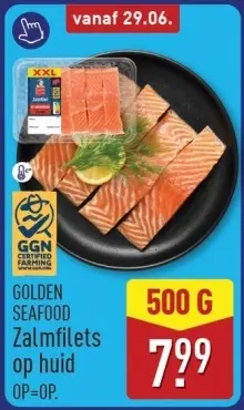Aanbieding: Zalmfilets op huid