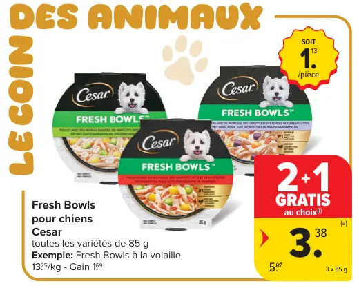Offre: Fresh Bowls pour chiens