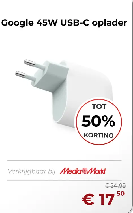 Aanbieding: 45W USB-C oplader