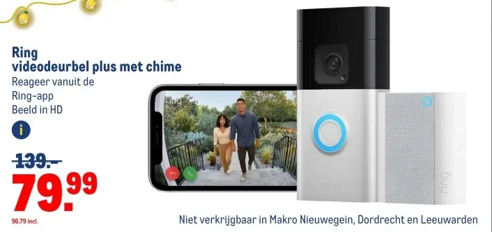 Aanbieding: videodeurbel plus met chime