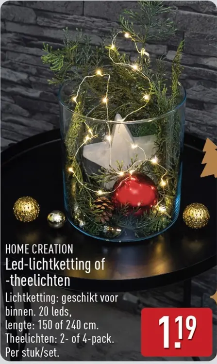 Aanbieding: Led-lichtketting of -theelichten