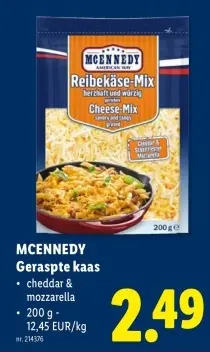 Promotie: Geraspte kaas
