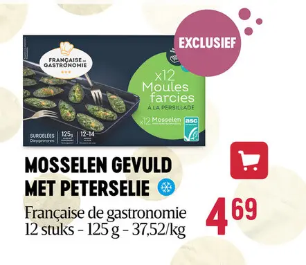 Promotie: Mosselen gevuld met peterselie