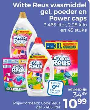 Aanbieding: Witte Reus wasmiddel gel, poeder en Power caps