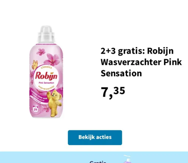 Promotie: Robijn Wasverzachter Pink Sensation