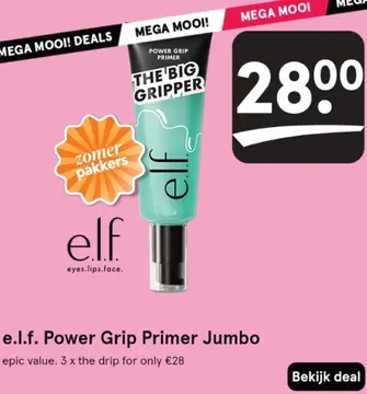 Aanbieding: e.l.f. Power Grip Primer Jumbo