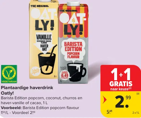 Promotie: Plantaardige haverdrink