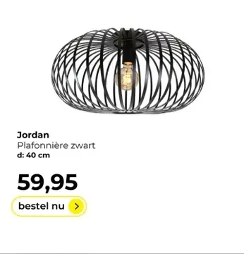 Aanbieding: Jordan Plafonnière zwart