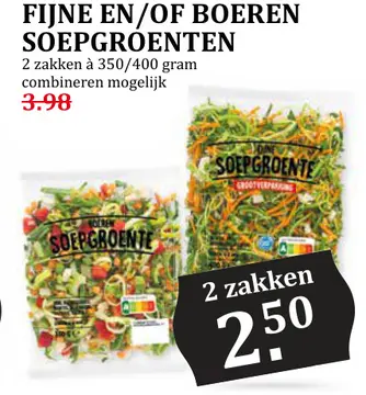 Aanbieding: Fijne en/of boeren soepgroenten