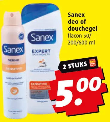 Aanbieding: Sanex deo of douchegel