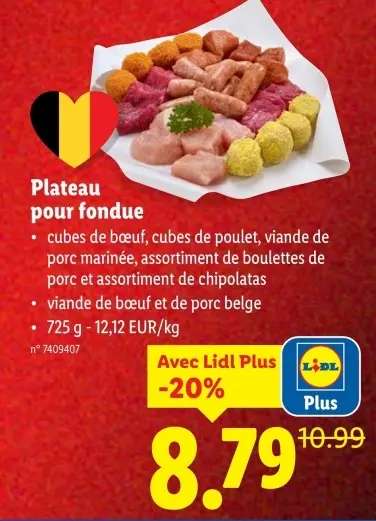 Offre: Plateau pour fondue