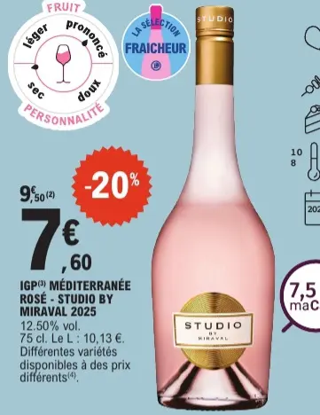 Offre: Igp méditerranée rosé - STUDIO BY MIRAVAL
